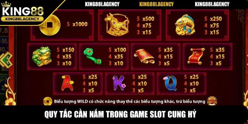 Quy tắc cần nắm trong game slot cung hỷ