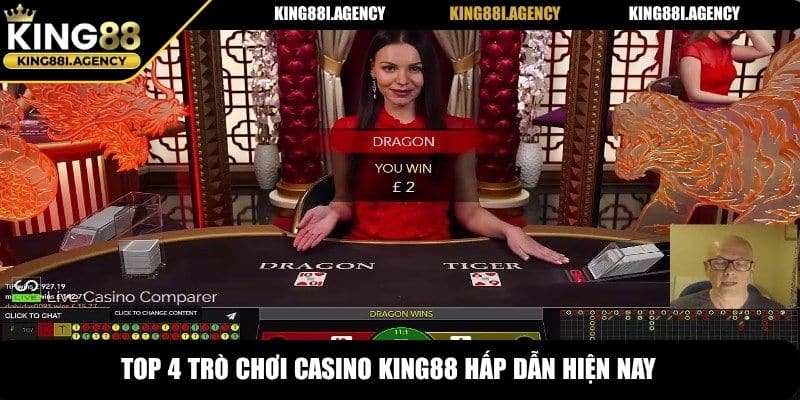 Top 4 trò chơi casino King88 hấp dẫn hiện nay